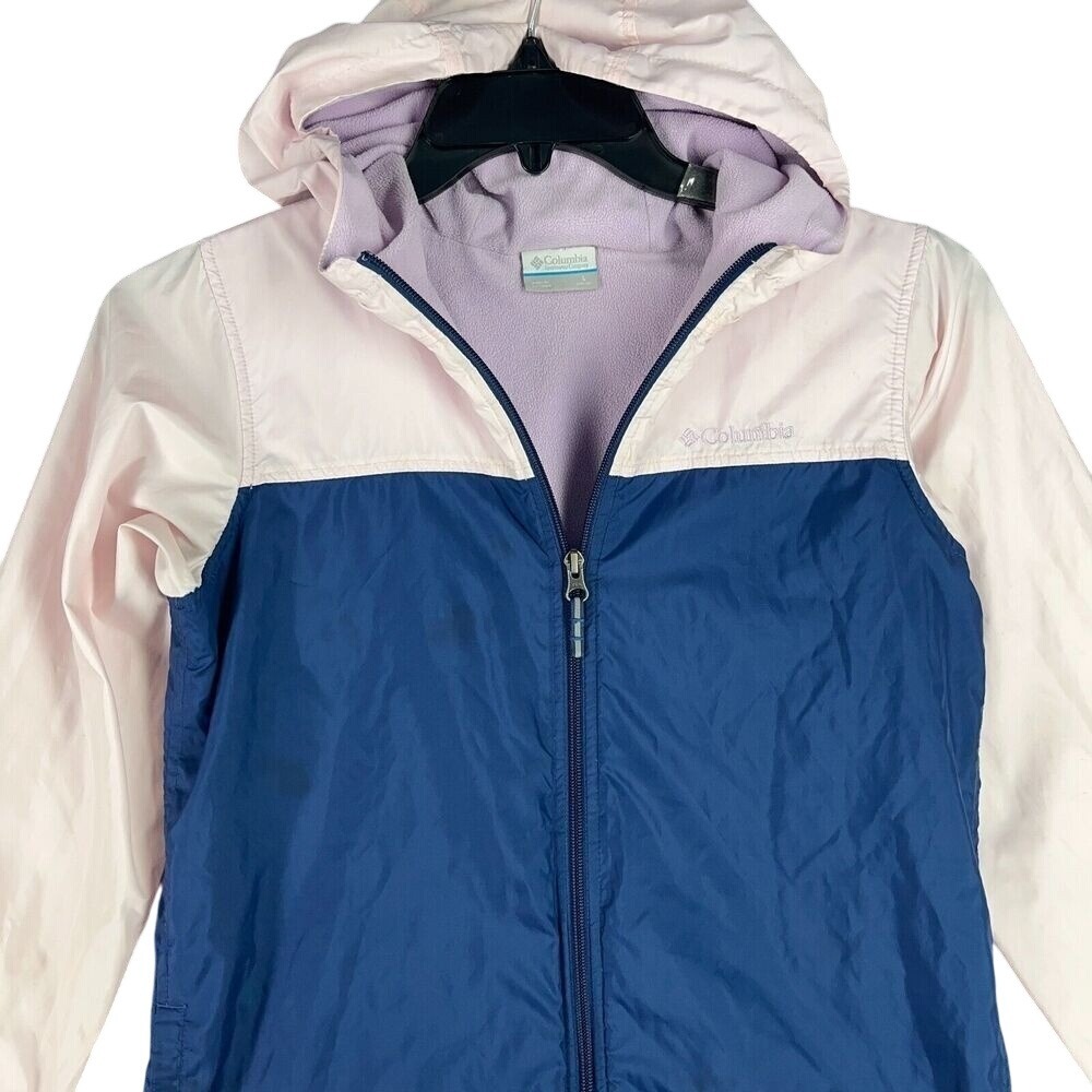 Columbia Fleece Lined Jacket Girls Youth Large 14 16 Hiking Camping Outdoors
